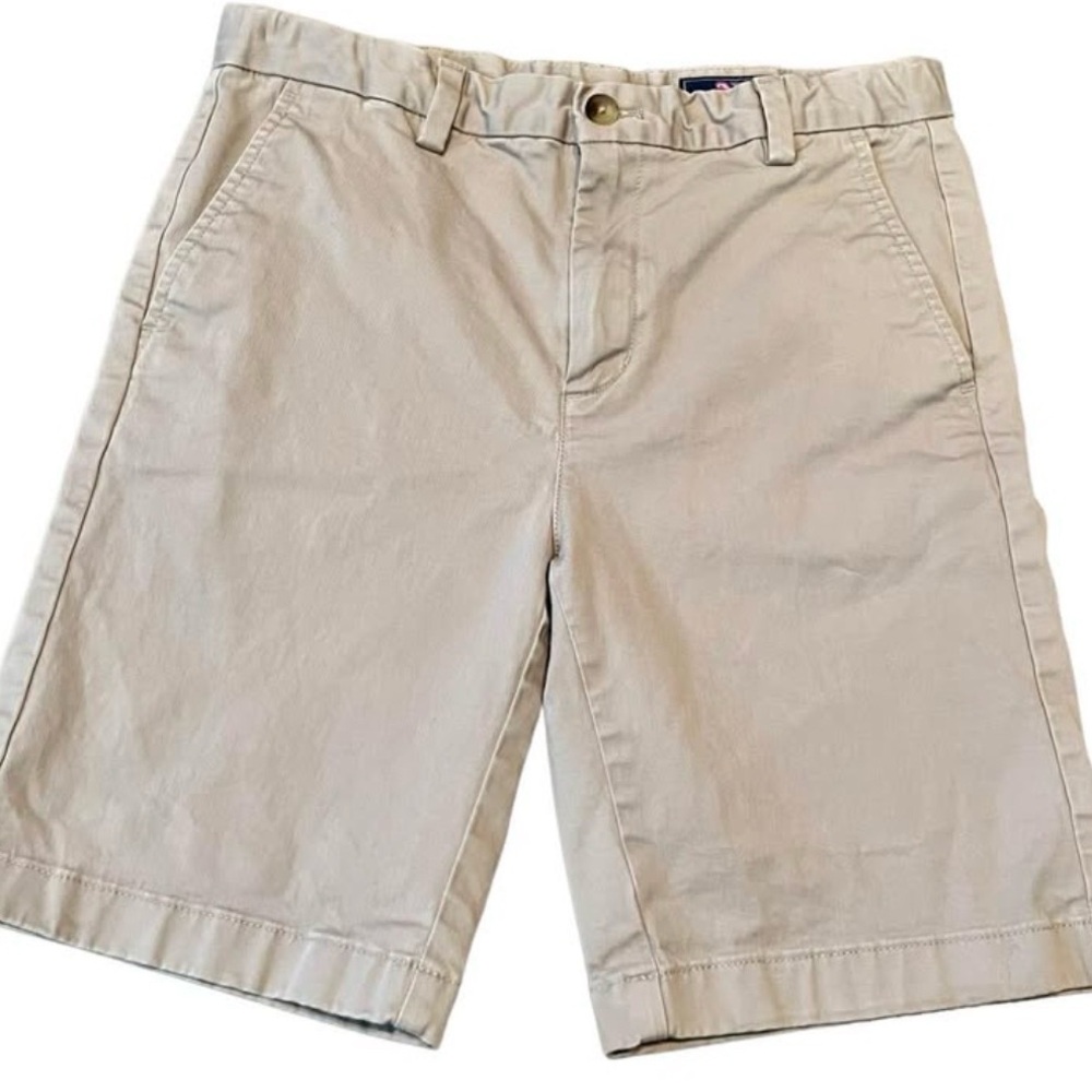 Vineyards Vines Boys 12 Light Tan Flat Front Chino Shorts